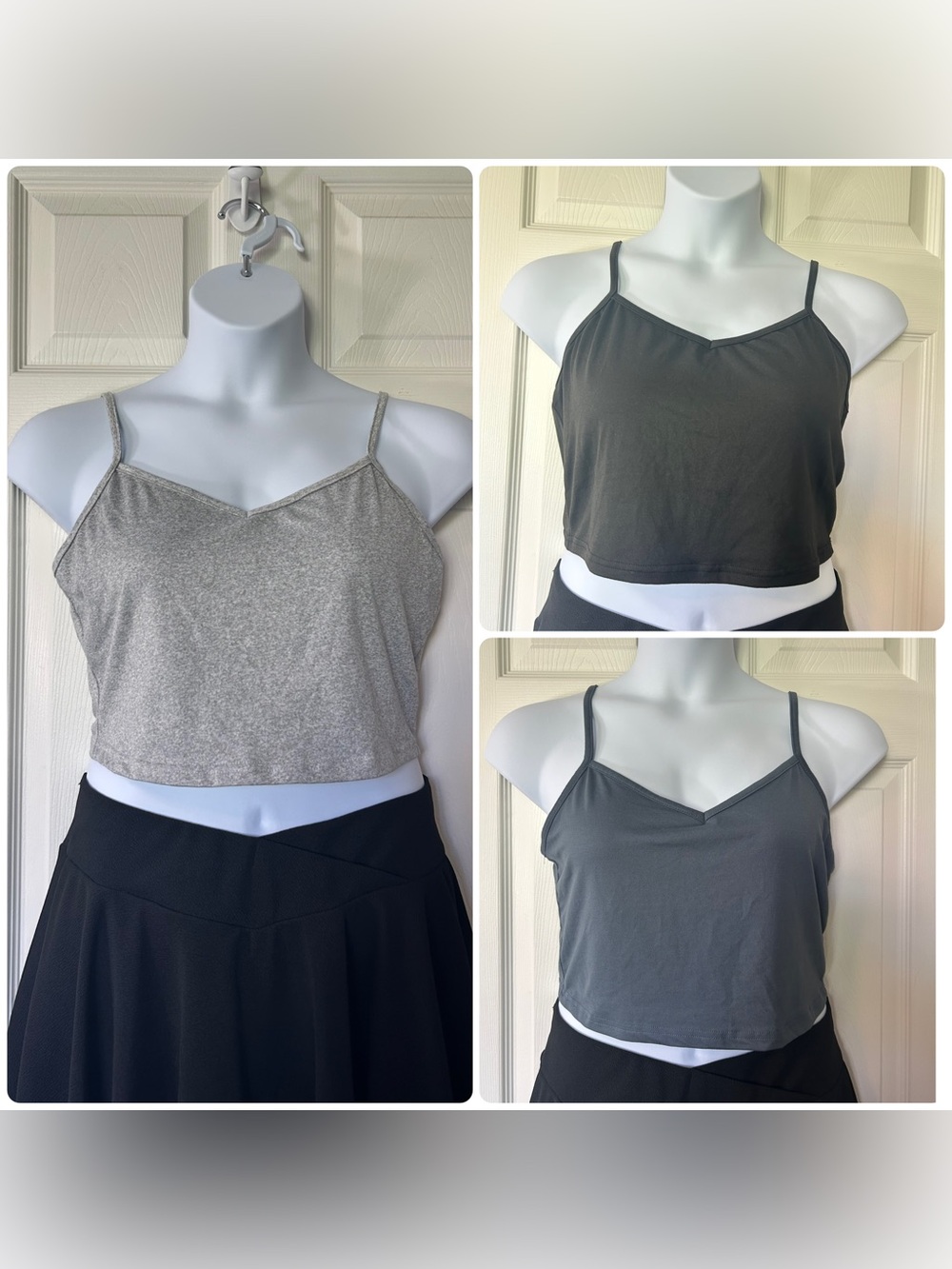 3-Pack Cropped Cami Tank Tops – Size 1XL